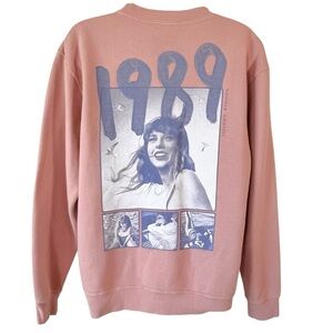 Taylor Swift 1989 Pink Crewneck Sweatshirt Taylor’s Version Official Merch